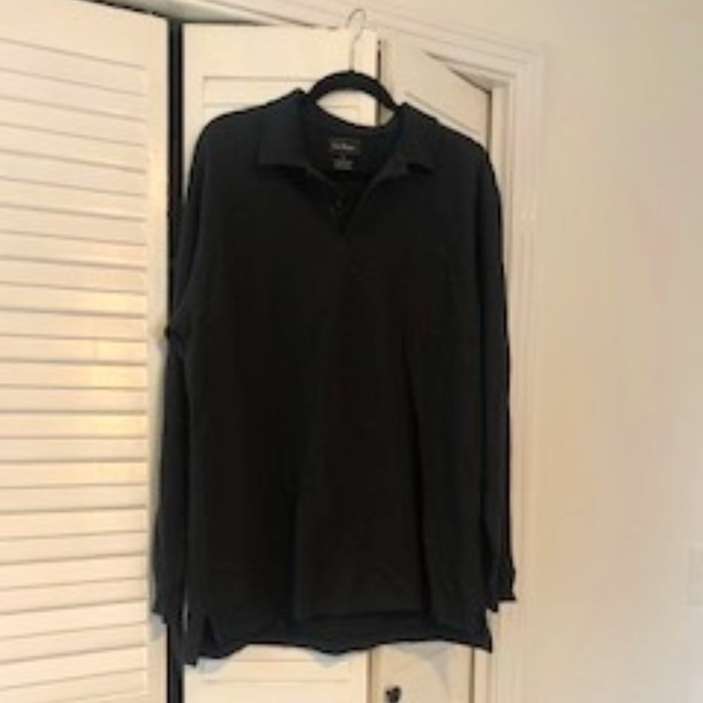Men's L.L. Bean Black polo shirt, size large